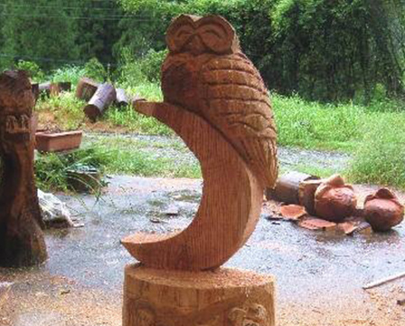 ふくろう立表札1200